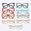 Nuevo Marco de Gafas con Patas de Resorte Metálicas Estilo Europeo y Americano Ojo de Gato Marco TR9105 Radiación Anti-computadora Gafas para Mujer