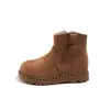 Zapatos para Niña Botines Cortos tipo Martin 2026 Nuevo Estilo Zapatos de Algodón con Felpa Otoño e Invierno Botas de Nieve para Bebé Botas de Piel