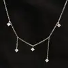 Nueva Moda Collar de Borla de Circonita Lujo Ligero Joyería de Gama Alta Diseño Sencillo de Nicho Accesorios de Gama Alta Venta al por Mayor Mujeres