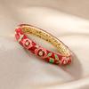 Pulsera de cloisonné especial de Beijing estilo étnico retro esmalte abierto color moda pulsera rosa para mujeres