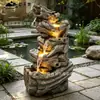Directamente del fabricante: Fuentes de agua tipo cascada de estilo chino, agua circulante, rocallas de pie, fuentes y paisajismo decorativo para entradas y balcones - todo personalizable