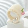 Gorros de Bebé Estilo Otoño e Invierno para Bebés Pequeños, Elegantes Gorros de Encaje para Bebés Niña, Gorros de Lana Cálidos con Protección para las Orejas de Pequeña Princesa