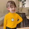 Y2019# Camiseta interior de terciopelo alemán para niñas, nueva para otoño e invierno, camiseta de manga larga para niños, estilo extranjero, cuello semi-alto, camiseta interior