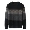 Suéter de inverno do papai, com forro de fleece e espessado, camisa base quente de chenille para homens de meia-idade, adequada para senhores mais velhos e avôs
