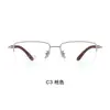 Armazón Vintage Hecho a Mano para Gafas de Hombre de Media Montura con Patillas de Titanio y Madera de Sándalo Natural, Soporta Lentes de Graduación, Directo del Fabricante