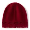 Nuevo gorro de punto de cachemira cálido para mujer de otoño e invierno, gorro para cubrir las orejas, gorro versátil y gorro para clima frío al aire libre