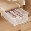 Prateleiras em Degraus para Guarda-Roupa, Divisores de Roupas, Porta-Roupas Íntimas Estilo Gaveta, Organizadores de Roupas para Armário, Cestas Extensíveis Deslizantes
