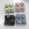 Molde de Silicona para Bolas de Hielo Preferido Transfronterizo Venta al por Mayor Tamaño Grande Bandeja de Hielo de Silicona para Hacer Hielo Redondo 4 Eliminación de Película de Disco de Hockey sobre Hielo