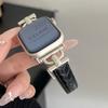 Cor Starlight Fivela D Pulseira de Couro Adequada para Relógio Geração 11 10/987 Apple iWatch