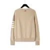 Tb Otoño e Invierno Nuevos Suéteres de Punto de Lana con Cuello Redondo para Hombres y Mujeres Moda Casual Versátil Suéteres de Pareja