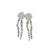 Pendientes de Aleación de Cobre para Mujer con Estilo Retro Francés, Diseño de Nicho, Temperamento Elegante de Gama Alta, Transmisión en Vivo Transfronteriza de Segunda Mano