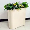 Maceta de cemento pintura de piedra real caja de flores de lodo de magnesio cuenca rectangular grande para plantas verdes balcón exterior banda de arco creativa