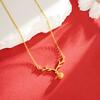 Novo colar de chifre e hortênsia dourado feminino all-match Moda simples all-match joias Alto senso Yiwu Acessórios Atacado