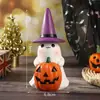 Enfeite de Fantasma Luminoso de Halloween Chapéu de Bruxa Lanterna de Abóbora Luminária de Mesa Noturna Decorações de Atmosfera de Festival