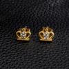 Pendientes de Acero Inoxidable con Forma de Corazón de Oro de 18 Quilates Pendientes Retro de Alta Gama de Acero de Titanio Sin Decoloración Pendientes de Flor Transfronterizos Europeos y Americanos