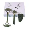 Set de Rodillo de Masaje de Jade Contenedor de Belleza de Jade Transfronterizo Palo de Masaje de Jade Cuerno de Jade Facial Tabla Raspadora
