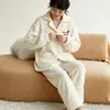 Pijama Espeso de Otoño e Invierno para Mujer que se Puede Usar Afuera, Conjunto de Ropa de Casa Cálido y Casual, Pijama de Mujer (un)