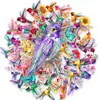 Pegatinas florales de colibrí en acuarela, 50 hojas, PET transparente, pegatinas florales y de pájaros frescas para decorar cuadernos y diarios