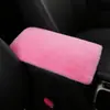 Alfombrilla para caja de apoyabrazos de coche de felpa de conejo de imitación transfronteriza, alfombrilla de mano para cubierta de caja de apoyabrazos central interior, alfombrilla protectora, suministros para coche