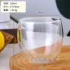 Atacado de Fábrica Copo Simples de Camada Dupla Transparente Isolante Térmico Antiescaldante Doméstico para Leite Café Suco Copo de Vidro Borossilicato Alto