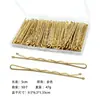 Pinzas para el Cabello de Caja Transfronterizas, Pasadores, Pinzas Onduladas, Pasadores Simples para Flequillo, Color Dorado, Color Café, Pinzas Fijas para el Cabello Negras