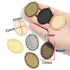 Acessórios de Liga DIY Base de Pedra Preciosa para Tempo 25*35mm Renda de Camada Dupla Base Oval Base Vintage Feita à Mão Atacado