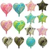Nuevo Globo de Aluminio de 18 pulgadas Color Ágata Forma de Corazón Estrella de Cinco Puntas Decoración de Ambiente para Tienda Accesorios Venta al por Mayor Transfronteriza