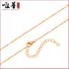 Collar de oro rosa rojo transfronterizo con cadena corta de lingotes para clavícula, nueva cadena de joyería coreana para mujer, venta al por mayor