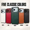 Capa de Celular Denior em Couro com Padrão de Crocodilo para Iphone17Pro Capa Protetora de Couro para Celular Apple 16E Capa de Couro Air 13