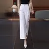Pantalones de Pierna Ancha Finos de Verano para Mujer 2026 Nuevos de Cintura Alta Sueltos Adelgazantes Caídos Casuales Rectos