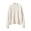 Suéter de Cashmere Feminino 100% Cashmere Puro Mais Fácil de Combinar Moda Casual Gola Alta Meia Pulôver Barra Torcida Aquecido