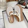 Zapatillas de salón francesas estilo Baotou para mujer 2025 verano nuevo vintage para combinar con todo malla slip-on huecas Bocken zapatillas de salón