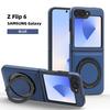 Funda para Teléfono Plegable Samsung Z Flip8 Yashi con Soporte Magnético, Cubierta Protectora de Cuero Antigolpes para Z Fold8/7