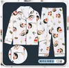 2024 nuevo cárdigan con solapa para niñas, pijamas de primavera y otoño, lindo dibujo animado para niños y niñas, holgado, delgado, ropa de casa al por mayor