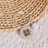 Llavero colgante de tarjeta acrílica original de doble cara buena suerte afortunado texto Jinbao bolsa colgante joyería llavero