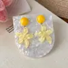 Pendientes de acrílico azul con forma de estrella de mar estilo vacación en la playa para mujer, pendientes de coco dopamina, accesorios únicos y hermosos para las orejas