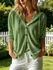 2026 Europeu e Americano Amazon Transfronteiriço Novo Outono e Inverno Cor Sólida Com Capuz Botão Manga Longa Feminina Camisa Casual Bolso Outerwear Cardigã