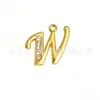 Nuevo Llavero de Metal con Incrustaciones de Diamantes de 26 Letras, Colgante para Bolso, Colgante Sencillo para Collar, Accesorios DIY, Venta al por Mayor