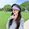 Gorra de Visera Integrada sin Costuras para Protección Solar al Aire Libre Ciclismo Sombrero Solar Anti-UV para Mujeres Transpirable Ligero Sombrero de Sol de Ala Ancha