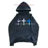 Moletom casual estampado estilo europeu e americano, moletom com capuz de manga comprida, jaqueta vintage, tendência da moda de rua y2k