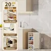 Armário de armazenamento com tampa basculante de fenda estreita, armário de lanches multicamadas de piso, prateleira de cozinha, armário de armazenamento de fenda lateral estreita, aparador de sala de jantar