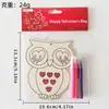 Día de San Valentín Transfronterizo Hecho a Mano DIY Tablero de Dibujo de Madera Regalo Arreglo de Boda Dibujo Animado Graffiti Decoración Colgante Arte en Madera