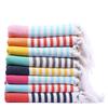 Fábrica en stock Turquía Toalla de playa Toalla de baño Transfronteriza Borla Toalla de playa Algodón a rayas 8 Colores Opcionales 100X180