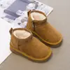 2026 Inverno Novo Botas de Neve Infantis Mais Veludo Quente Anti-veludo Botas Curtas Meninos e Meninas Antiderrapante Solado Grosso Botas de Algodão