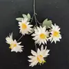 5 Crisantemos Silvestres Pequeños Boda Bonsái Mesa Flores Artificiales Pequeño Bonsái Decoración de Escritorio Flores Artificiales Margaritas Pequeñas Decoración del Hogar