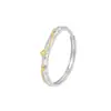 Lluvia de Meteoros Anillo de Pareja de Plata de Ley 925 Anillo de Pareja de Zirconia Estrella de Gama Alta Estilo Ins Cielo Estrellado Par de Anillos