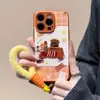 Adecuado para Funda de Teléfono Móvil Apple 17 Lanyard Iphone16Promax 14 Todo Incluido Nuevo 15 Textura de Cuero Funda Protectora Anticaída