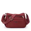 Bolsa de Ombro Feminina Leve Simples Prática Repelente à Água Tecido Moderno Bolsos Multicamadas Grande Capacidade Bolsa de Mão Bolsa Transversal