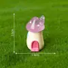 Terrário de musgo, casa criativa de cogumelo brilhante, decorações de paisagismo de jardim DIY, enfeites de carro em miniatura