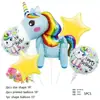 Explosiones de comercio exterior nuevo traje de globos de película de aluminio de dibujos animados suministros de decoración para fiesta de cumpleaños 5 piezas tarjeta globo de papel de aluminio